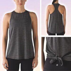 LULULEMON Hot Like Agni Singlet Size 4 Heathered Black